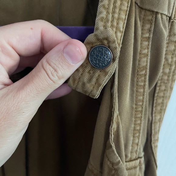 Free People Desert Daylight wrap utility dress medium 100% Tencel Fall Brown - Picture 5 of 15